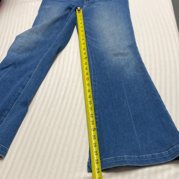 PAIGE Genevieve Flare Jeans | Petite 26 | High Rise Stretch Denim | 29” Inseam - Picture 13 of 16
